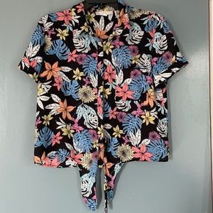 Floral button up
